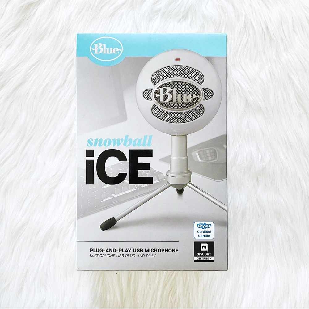 👑HP 11/20👑 blue snowball ice microphone, white